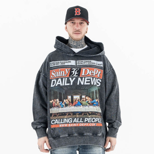 "The Last Supper" Comfort Vintage Wash Graphic Hoodie